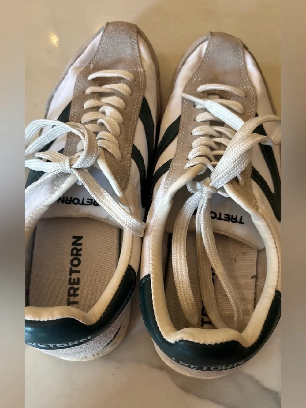 Tretorn Rawlins sneakers white and green size 8M